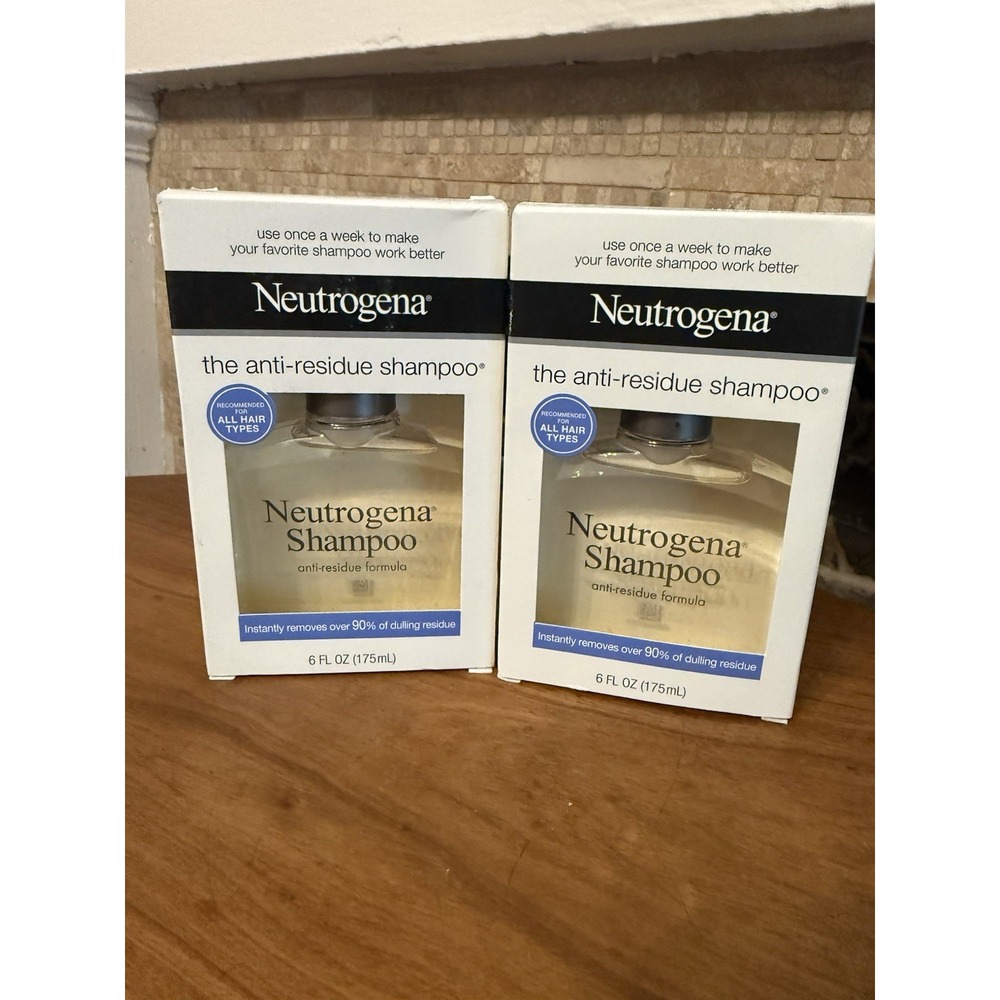 (2) Neutrogena Shampoo Anti-Residue Formula 6 oz All Hair Type New Original Box